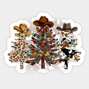 cowboy Christmas Sticker